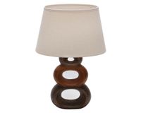 Lámpara sobremesa 1L 60W E27 Aros blanco/café Abitare