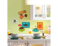 Wallstickers 32 autoadhesivos variedad café RoomMates