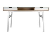 Escritorio 2 cajones Effektiv almond 130x60x76 cm