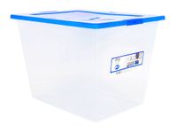 Caja organizadora 27 litros Mybox transparente/azul Wenco