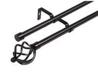 Barra extensible 120/210 cm piña negro Cotidiana