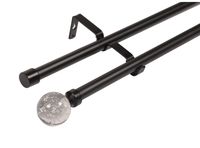 Barra extensible 120/210 cm cristal negro Cotidiana