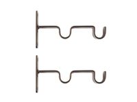 Soporte muro doble 3/4'' Darkness óxido 2 unidades Ferrato