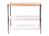 Repisa 3 niveles madera/cromo Cotidiana