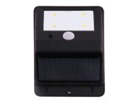 Aplique solar muro 1L LED mini negro ByP