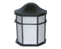 Farol pared 1L E27 negro Abitare