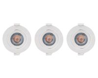 Foco embutido 1L 9 cm LED blanco 3 unidades Drl