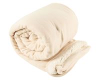 Frazada polar sherpa 2 plazas ecru Cotidiana