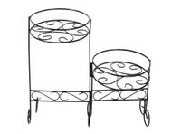 Soporte maceta doble negro Outzen