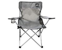 Silla camping apoyabrazos gris Alpes