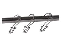 Gancho cortina baño doble 12 unidades Cotidiana