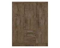 Clóset 6 puertas 1 cajón 1 zapatero moca 183x148x47 cm