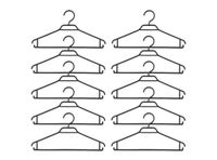 Colgador plástico negro 10 unidades Magla