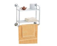 Repisa doble toallero cromo 48.3 cm