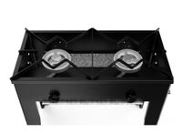 Anafe alto 2 quemadores 6EA185 negro Maigas.