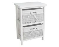 Mueble organizador 2 canastos blanco Cotidiana