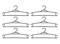 Colgador reciclado negro 6 unidades EcoHogar