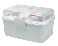 Caja organizadora transparente plástica 28.5x19x16.5 cm