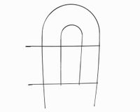 Cerca jardín 46x31 cm arcos negro Outzen