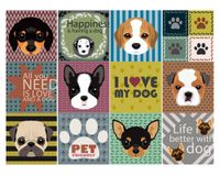 Vinilo adhesivo 15x15 cm Pets 12 unidades