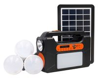 Kit de emergencia solar 3 ampolletas - linterna - foco lateral - radio - bluetooth Parksolar