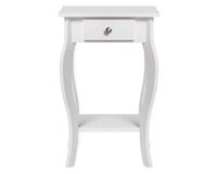 Velador 1 cajón Santa Lucía blanco M+Design