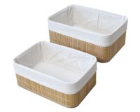 Canasto Bamboo natural 2 piezas Cotidiana