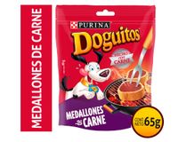 Snack perro adulto 65 gr medallones carne Doguitos.
