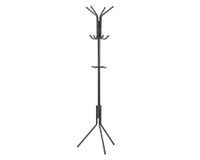 Perchero 12 ganchos negro 171x37x42 cm