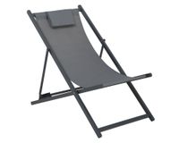 Reposera con almohada gris Outzen.