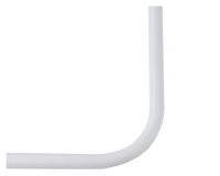 Barra cortina baño 1x1 m angular plástificada blanco 5F