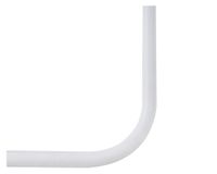 Barra cortina baño 0,75x1,8 m angular plástificada blanco Indegal