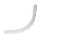 Barra cortina baño 0,90x1,8 m angular plástificada blanco Indegal