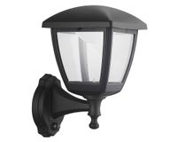 Farol pared LED con sensor Temis negro Abitare