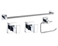 Set accesorios de baño Arezzo cromo 4 piezas