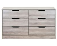 Cómoda Misuri roble santana 6 cajones