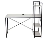 Centro de trabajo con repisa 2.0 ceniza/negro