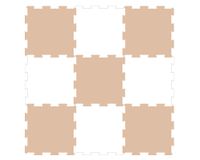 Mat armable beige/blanco 9 piezas Cotidiana