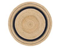 Alfombra 120 cm Trenzado café/negro Cotidiana