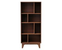 Librero 8 espacios domino nogal Mobikit