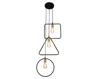 Lámpara colgar 3L E27 formas geo Abitare