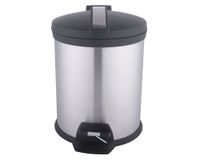 Basurero 4.5 litros pedal cromado/negro
