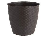 Macetero 25 cm ratán marrón Reyplast