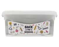 Caja organizadora 6 litros rosado claro San Remo