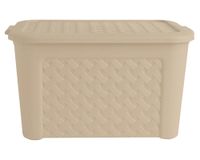 Caja organizadora Ratán beige polipropileno 50 lt