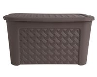 Caja organizadora Ratán taupe polipropileno 50 lt