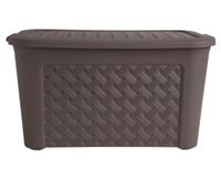 Caja organizadora Ratán taupe polipropileno 24 lt