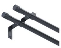 Barra cortina 7x200 cm Doble negro Decor