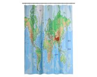 Cortina baño 180x180 cm Mapa