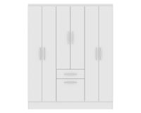 Clóset 6 puertas 1 cajón 1 zapatero blanco 177x138x40 cm